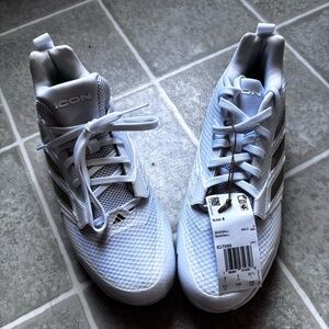 Adidas Icon White and Gray Athletic Shoes